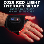 6-Magnet Titanium Bracelet & Red Light Therapy Wrap Set