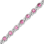 Ladies Four Elements Pink Gem Stone Magnetic Bracelet