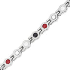 Ladies Four Elements Pink Gem Stone Magnetic Bracelet