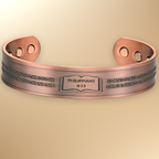 Willis Copper Mens Copper Bangle Philippians 4:13 verse