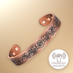 Willis Copper Mens Copper Wild Rose Bangle