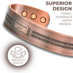 Willis Copper Mens Copper Bangle Philippians 4:13 verse