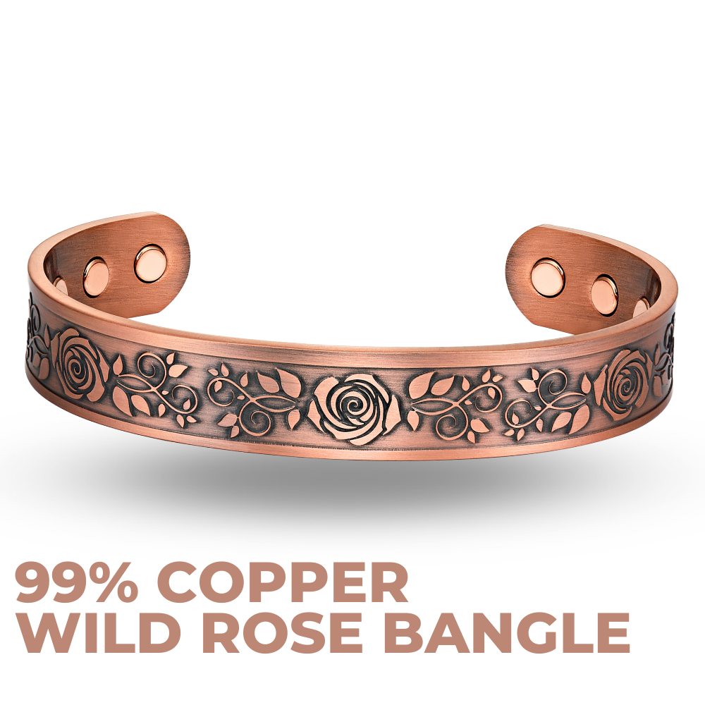 Willis Copper Mens Copper Wild Rose Bangle