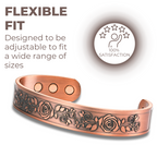 Willis Copper Mens Copper Wild Rose Bangle