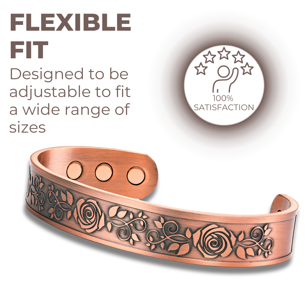 Willis Copper Mens Copper Wild Rose Bangle