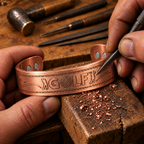 Willis Copper Mens Copper Bangle Golf Bracelet