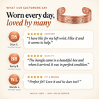 Willis Copper Mens Copper Bangle Golf Bracelet