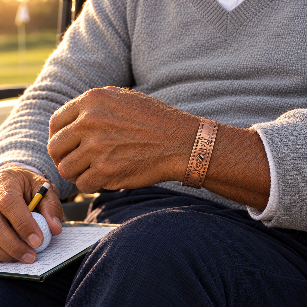 Willis Copper Mens Copper Bangle Golf Bracelet