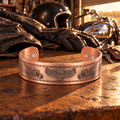 Willis Copper Mens Copper Bangle Biker Bracelet
