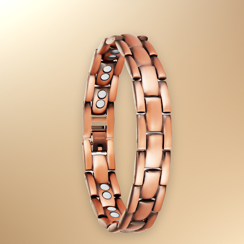 Mens Double Strength Copper Magnetic Therapy Bracelet