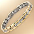 Ladies Titanium Magnetic Bracelet - Two Tone Gold