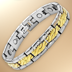 Men's Two Tone Titanium Magnetic Bracelet