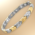 New Ladies Two Tone Titanium Magnetic Bracelet