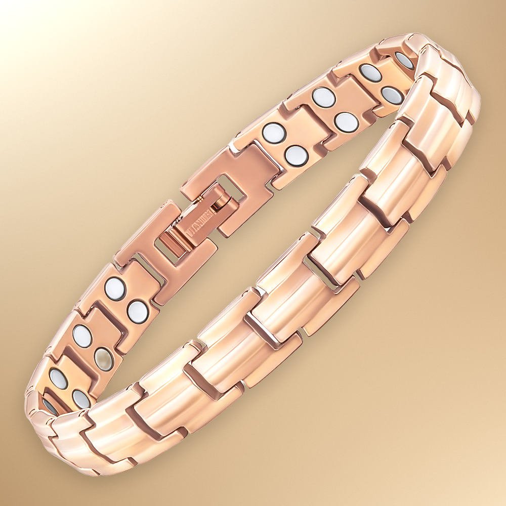 Ladies Double Row Magnetic Titanium Bracelet