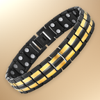 Men's Titanium Double Row Magnetic Therapy Bracelet