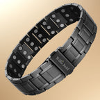 Mens Titanium Magnetic Bracelet TRIPLE Power - Black