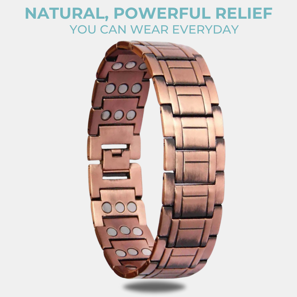 Men's 21mm TRIPLE Power Copper Bracelet Twin Pack