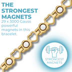 Ladies Magnetic Therapy Necklace- Gold Tone