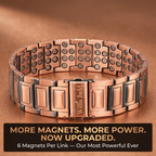 6-Magnet Copper Bracelet Twin Pack