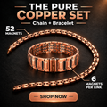 6-Magnet Copper Bracelet & Magnetic Chain Gift Set