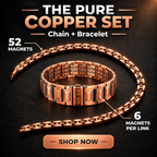 6-Magnet Copper Bracelet & Magnetic Chain Gift Set