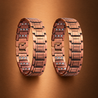 Men's 21mm TRIPLE Power Copper Bracelet Twin Pack